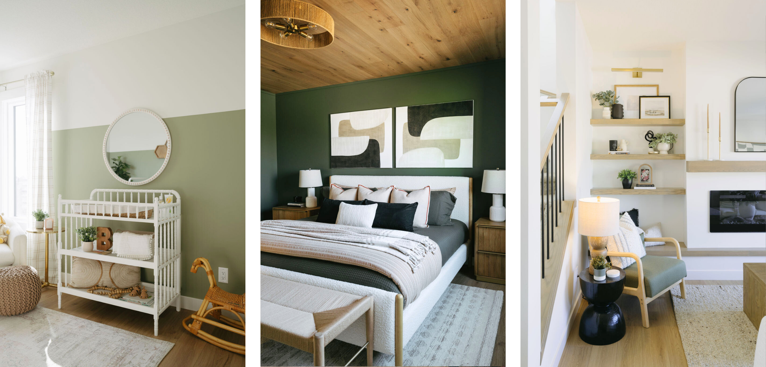 Warm beige kitchen cabinets in a new Edmonton home